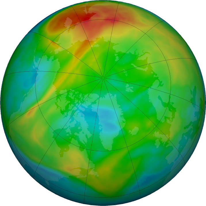 Arctic ozone map for 28 December 2021